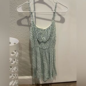 A.U.W Floral Print Romper w Spaghetti Straps